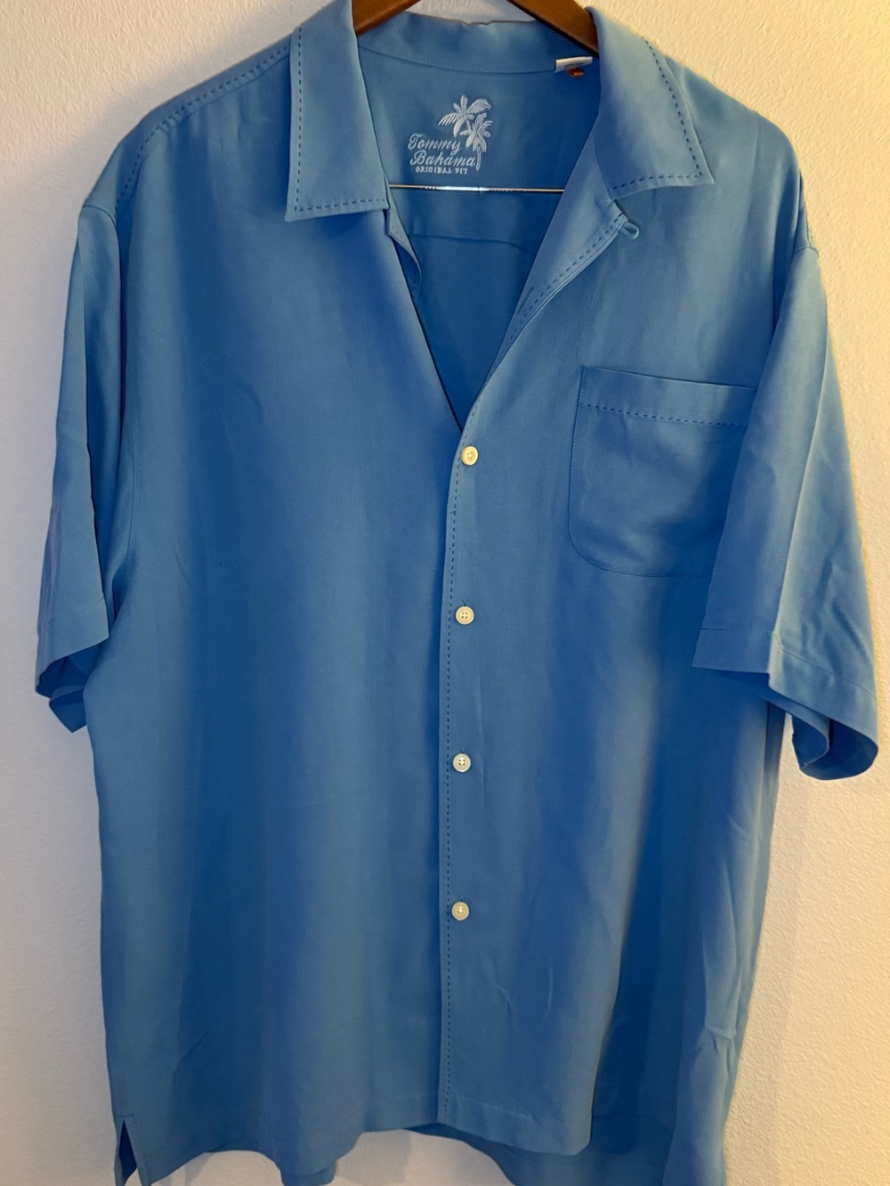 Tommy Bahama Sky Blue Short Sleeve Camp Shirt